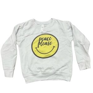 Disco panda crewneck white sweatshirt, size 5/6